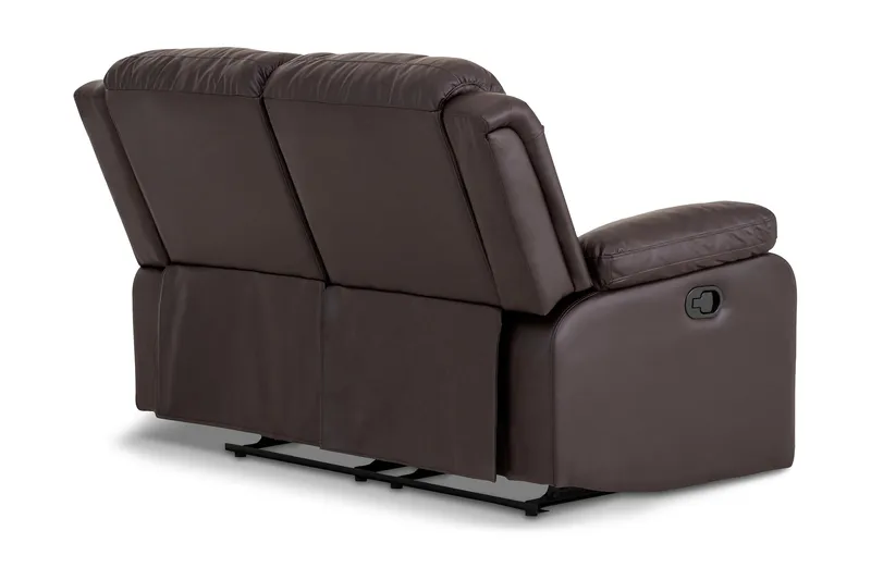 Norbo Liten Reclinersoffa 2-sits Konstläder - Fällbar soffa - Biosoffa - Brun - Möbler - Vardagsrum - Soffor - Reclinersoffor & Biosoffor
