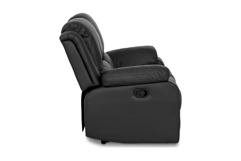 Norbo Liten Reclinersoffa 2-sits Konstläder - Fällbar soffa - Biosoffa - Svart / Mörk - Möbler - Vardagsrum - Soffor - Reclinersoffor & Biosoffor