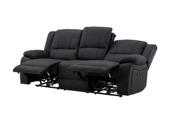 Reclinersoffa med hörn Comfort Living Singapore Reclinersoffa 3 sits Konstläder Black - Möbler - Vardagsrum - Soffor - Reclinersoffor & Biosoffor