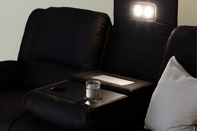 Reclinersoffa med hörn Comfort Living Singapore Reclinersoffa 3 sits Konstläder Black - Möbler - Vardagsrum - Soffor - Reclinersoffor & Biosoffor