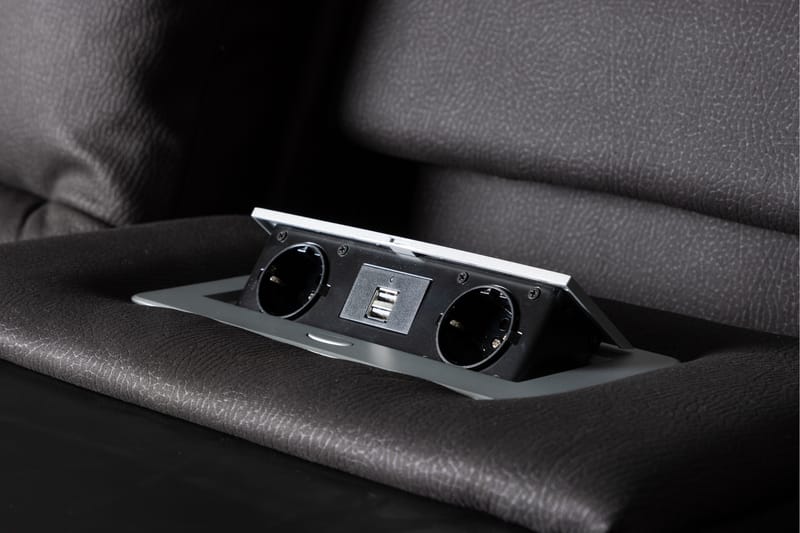 Reclinersoffa med hörn Comfort Living Singapore Reclinersoffa 3 sits Konstläder Black - Möbler - Vardagsrum - Soffor - Reclinersoffor & Biosoffor