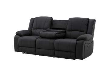 Reclinersoffa med hörn Comfort Living Singapore Reclinersoffa 3 sits Konstläder Black - Möbler - Vardagsrum - Soffor - Reclinersoffor & Biosoffor