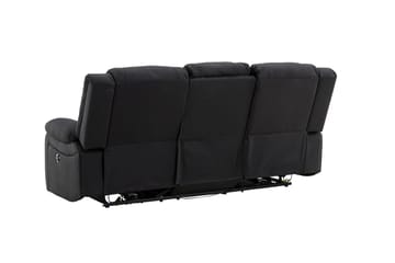 Reclinersoffa med hörn Comfort Living Singapore Reclinersoffa 3 sits Konstläder Black - Möbler - Vardagsrum - Soffor - Reclinersoffor & Biosoffor