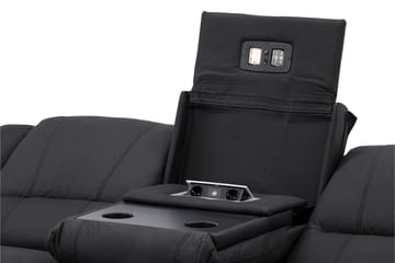 Reclinersoffa med hörn Comfort Living Singapore Reclinersoffa 3 sits Konstläder Black - Möbler - Vardagsrum - Soffor - Reclinersoffor & Biosoffor
