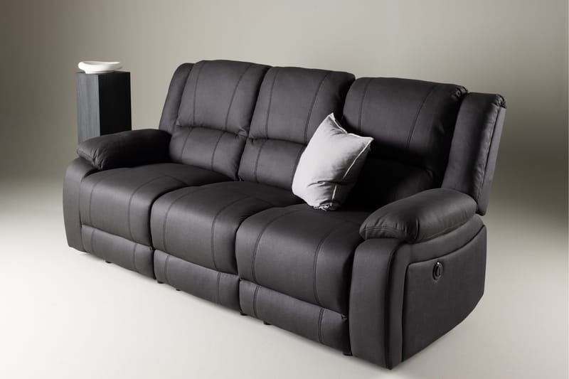 Reclinersoffa med hörn Comfort Living Singapore Reclinersoffa 3 sits Konstläder Black - Möbler - Vardagsrum - Soffor - Reclinersoffor & Biosoffor