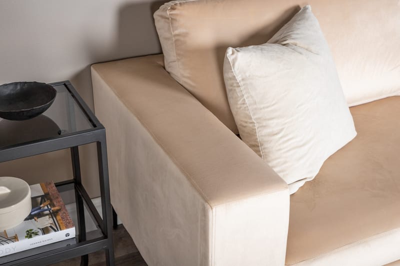Bolero Sammetssoffa 3-sits - Beige - Möbler - Vardagsrum - Soffor - Sammetssoffor