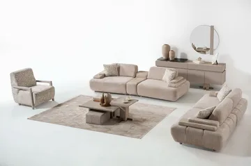 Bonavista 3-sits Soffa Bouclet - Beige - Möbler - Vardagsrum - Soffor - 3-sits soffor