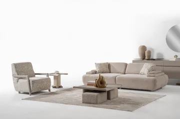 Bonavista 3-sits Soffa Bouclet - Beige - Möbler - Vardagsrum - Soffor - 3-sits soffor