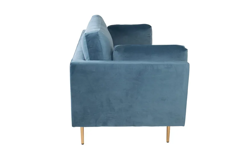 Boom Sammetssoffa 3-sits - Blå - Möbler - Vardagsrum - Soffor - Sammetssoffor