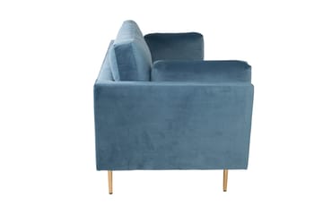 Boom Sammetssoffa 3-sits - Blå - Möbler - Vardagsrum - Soffor - Sammetssoffor