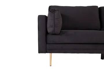 Boom Sammetssoffa 3-sits - Svart - Möbler - Vardagsrum - Soffor - Sammetssoffor