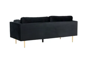 Boom Sammetssoffa 3-sits - Svart - Möbler - Vardagsrum - Soffor - Sammetssoffor