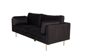 Boom Sammetssoffa 3-sits - Svart - Möbler - Vardagsrum - Soffor - Sammetssoffor