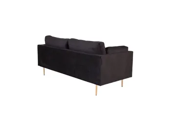 Boom Sammetssoffa 3-sits - Svart - Möbler - Vardagsrum - Soffor - Sammetssoffor