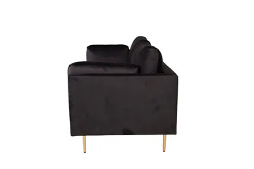 Boom Sammetssoffa 3-sits - Svart - Möbler - Vardagsrum - Soffor - Sammetssoffor