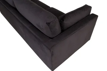 Boom Sammetssoffa 3-sits - Svart - Möbler - Vardagsrum - Soffor - Sammetssoffor