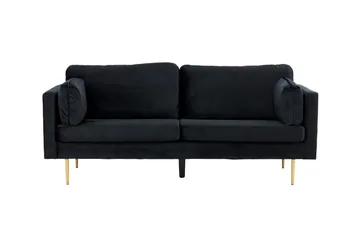 Boom Sammetssoffa 3-sits - Svart - Möbler - Vardagsrum - Soffor - Sammetssoffor