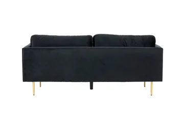 Boom Sammetssoffa 3-sits - Svart - Möbler - Vardagsrum - Soffor - Sammetssoffor
