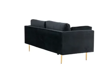 Boom Sammetssoffa 3-sits - Svart - Möbler - Vardagsrum - Soffor - Sammetssoffor