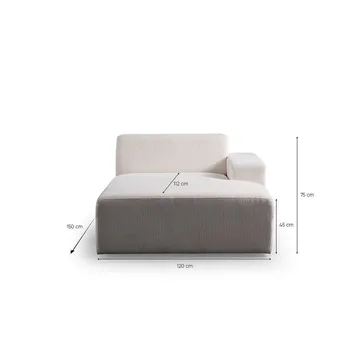Branorin 4-sits Soffa med Divan - Vit - Möbler - Vardagsrum - Soffor - Divansoffa & schäslong