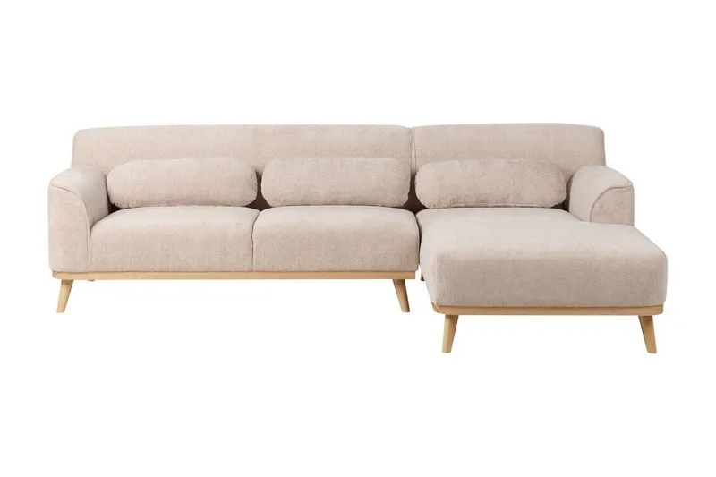 Bree Hörnsoffa 3-sits - Beige/Ljust trä - Möbler - Vardagsrum - Bäddsoffor - Hörnbäddsoffa