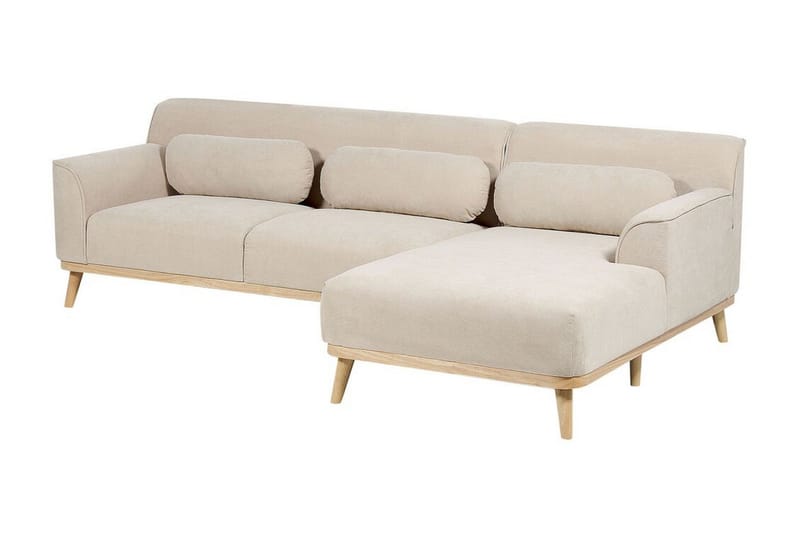 Bree Hörnsoffa 3-sits - Beige/Ljust trä - Möbler - Vardagsrum - Bäddsoffor - Hörnbäddsoffa