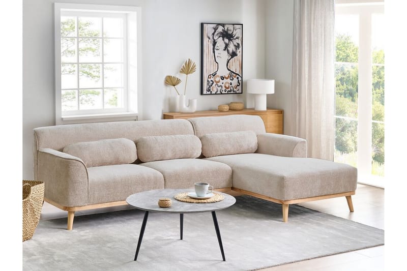Bree Hörnsoffa 3-sits - Beige/Ljust trä - Möbler - Vardagsrum - Soffor - Hörnsoffor