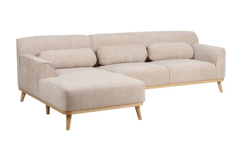 Bree Hörnsoffa 3-sits - Beige/Ljust trä - Möbler - Vardagsrum - Bäddsoffor - Hörnbäddsoffa