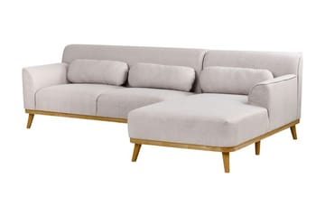 Bree Hörnsoffa 3-sits - Grå/Ljust trä - Möbler - Vardagsrum - Bäddsoffor - Bäddsoffa divan