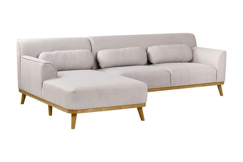 Bree Hörnsoffa 3-sits - Grå/Ljust trä - Möbler - Vardagsrum - Bäddsoffor - Hörnbäddsoffa