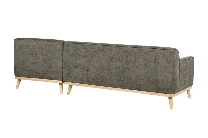 Bree Hörnsoffa 3-sits - Grön/Ljust trä - Möbler - Vardagsrum - Bäddsoffor - Hörnbäddsoffa