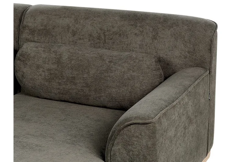 Bree Hörnsoffa 3-sits - Grön/Ljust trä - Möbler - Vardagsrum - Bäddsoffor - Hörnbäddsoffa