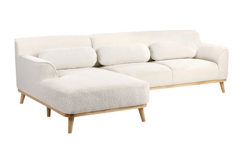 Bree Hörnsoffa 3-sits - Vit/Ljust trä - Möbler - Vardagsrum - Bäddsoffor - Hörnbäddsoffa