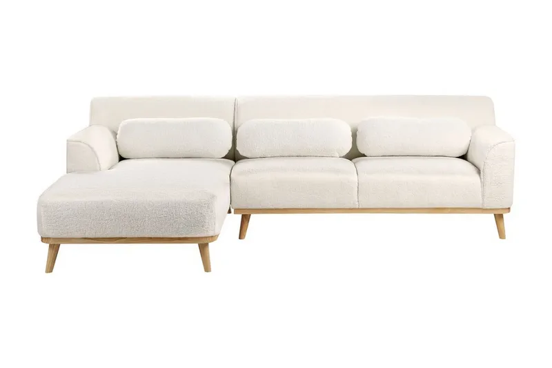 Bree Hörnsoffa 3-sits - Vit/Ljust trä - Möbler - Vardagsrum - Soffor - Hörnsoffor