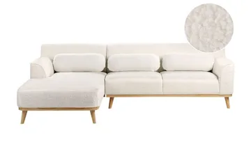 Bree Hörnsoffa 3-sits - Vit/Ljust trä - Möbler - Vardagsrum - Bäddsoffor - Bäddsoffa divan