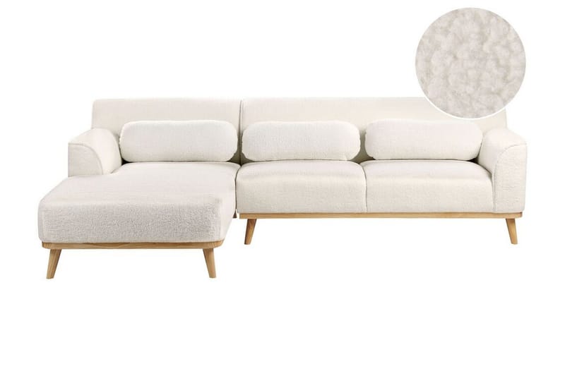 Bree Hörnsoffa 3-sits - Vit/Ljust trä - Möbler - Vardagsrum - Bäddsoffor - Hörnbäddsoffa
