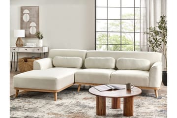 Bree Hörnsoffa 3-sits - Vit/Ljust trä - Möbler - Vardagsrum - Bäddsoffor - Bäddsoffa divan