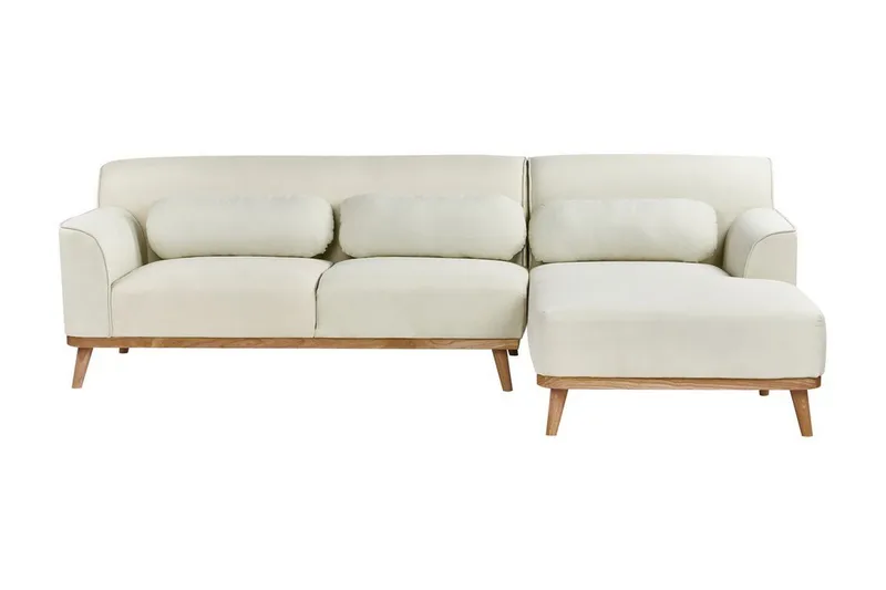 Bree Hörnsoffa 3-sits - Vit/Ljust trä - Möbler - Vardagsrum - Bäddsoffor - Hörnbäddsoffa