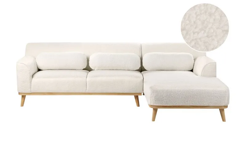 Bree Hörnsoffa 3-sits - Vit/Ljust trä - Möbler - Vardagsrum - Bäddsoffor - Hörnbäddsoffa