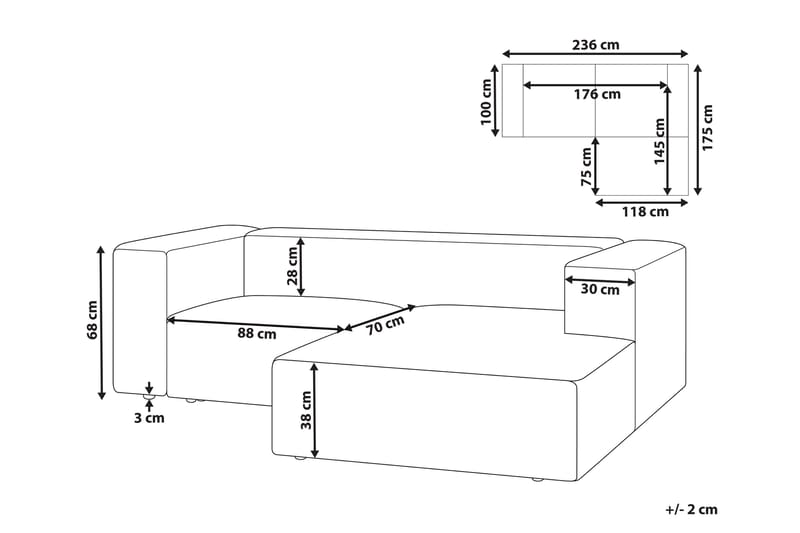 Britt Soffa 2-sits - Beige - Möbler - Vardagsrum - Soffor - Hörnsoffor