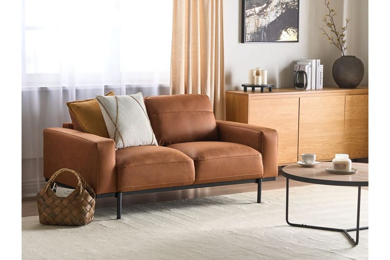 Bruna Soffa 2-sits - Brun - Möbler - Vardagsrum - Soffor - Skinnsoffor