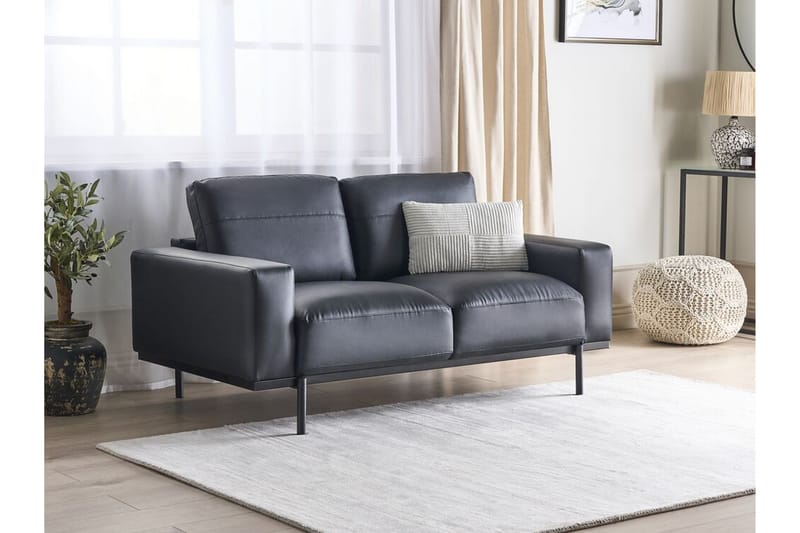 Bruna Soffa 2-sits - Svart - Möbler - Vardagsrum - Soffor - Skinnsoffor