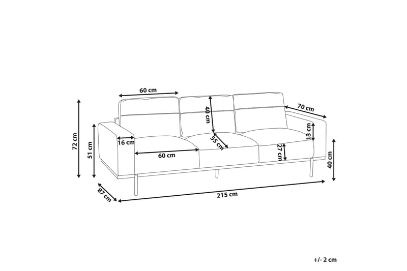 Bruna Soffa 3-sits - Brun - Möbler - Vardagsrum - Soffor - Skinnsoffor
