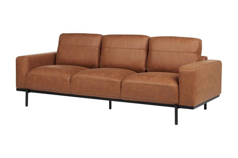 Bruna Soffa 3-sits - Brun - Möbler - Vardagsrum - Soffor - Skinnsoffor