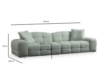 Buddy 3-sits Soffa - Grön - Möbler - Vardagsrum - Soffor - 3-sits soffor