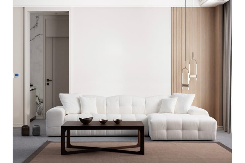 Buddy 4-sits Soffa med Divan - Vit - Möbler - Vardagsrum - Soffor - Divansoffa & schäslong