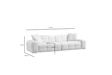 Buddy Soffa 3-sits - Vit - Möbler - Vardagsrum - Soffor - 3-sits soffor