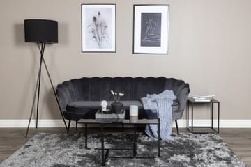 Calais 3-sits Soffa Sammet - Mörkgrå - Möbler - Vardagsrum - Soffor - Sammetssoffor