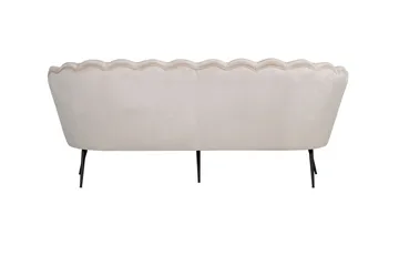 Calais 3-sits Svängd Soffa 180 cm i Sammet - Beige - Möbler - Vardagsrum - Soffor - Sammetssoffor