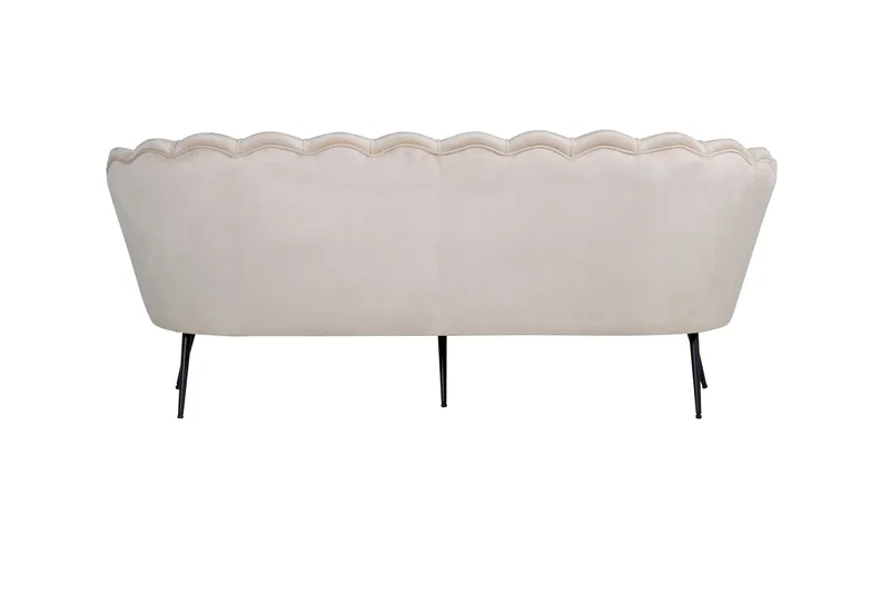 Calais 3-sits Svängd Soffa 180 cm i Sammet - Beige - Möbler - Vardagsrum - Soffor - Sammetssoffor